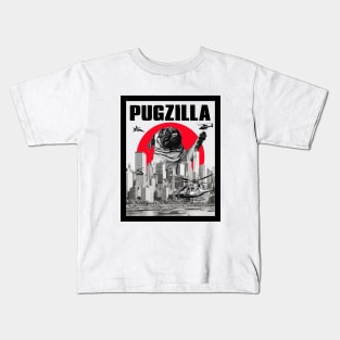 Pugzilla: The Pug Terror Kids T-Shirt
